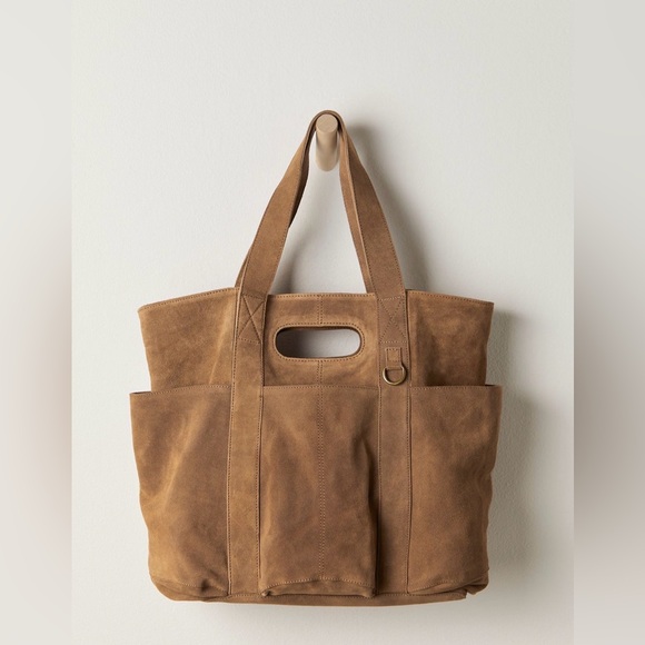 NWOT Free People Suede Caravan Tote - Picture 3 of 12